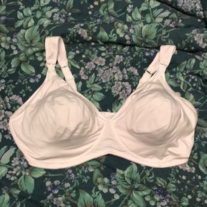 42D White Satiny Nursing Bra